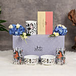 Elegant Gift Box with Playing Cards Bowl Candle N Glass