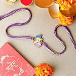 Bal Ganesha Cheerful Charm Rakhi N Soan Papdi