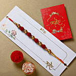 Blessings Rudraksha Rakhi N Luscious Chocolates Combo