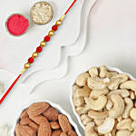 Blessings Rudraksha Rakhi With Almonds and Cashew