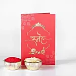 Floral Heritage Round Rakhi Trio N Ferrero Rocher 24 Pcs