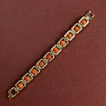 Glamorous Gold Embellished Rudraksh Rakhi N Kaju Delights