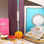 Glittering Grandeur Rakhi N Sweet Combo