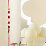 Luminescent Luster Pearl Rakhi N Gulab Jamun