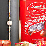 Rosy American Diamond Rakhi N Lindt