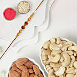 Rudraksha Divinity Rakhi With Almonds and Cashew