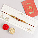 Rudraksha Divinity Rakhi With Almonds and Cashew