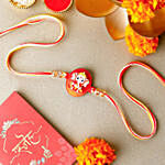 Sculpted Ganesha 3D Rakhi N Roasted Almonds Gift Set