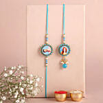 Sneh Personalised Floral Bhaiya Bhabhi Rakhi Set