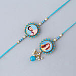 Sneh Personalised Floral Bhaiya Bhabhi Rakhi Set