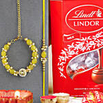 Sunkissed Stone Work Lumba Pearl Rakhi N Lindt