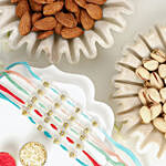 Understated Elegance Rakhi Bundle Set of 5 With Almonds and Pistachio