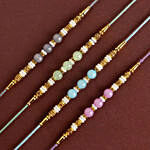 Zen Beadwork Rakhi N Chocolate Bombs Combo