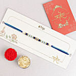 Beads of Bond Blue Rakhi N Kaju Roll