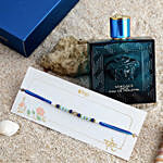 Beads of Bond Blue Rakhi N Versace Perfume