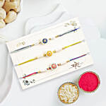 Floral Heritage Round Rakhi Set of 3 With Almonds and Cashew