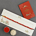 Sacred Beadwork Mauli Rakhi N Milk Rasgulla Combo