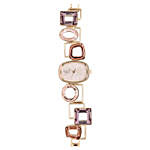 Titan Raga Facets Pink Dial Analog watch For Her Beautifully Arranged With Flowers