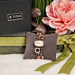 Titan Raga Facets Pink Dial Analog watch For Her Beautifully Arranged With Flowers