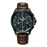 Titan Blue Dial Strap watch for men with exquisite floweral arrangment