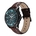 Titan Blue Dial Strap watch for men with exquisite floweral arrangment