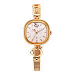 Titan Raga Delight Pink Dial Analog Watch for her - Paired with a Multicolor Flower Bouquet