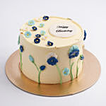 Delphinium Bloom Birthday Vanilla Cake