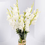 Blissful White Gladiolus Arrangement