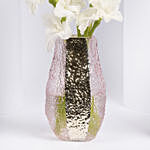 White Gladiolus In Premium Vase