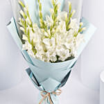 Bouquet Of White Gladiolus