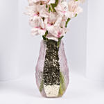 Pink Gladiolus In Premium Vase