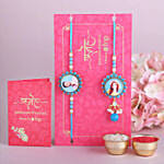 Personalised Floral Bhaiya Bhabhi Rakhi Set N Gulab Jamun