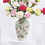 Carnations In A Premium Vase