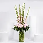 Gladiolus And Hydrangea Arrangement