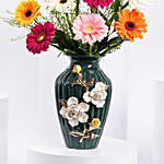 Mixed Color Gerbera In Premium Vase