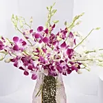 Pink And White Orchids In A Premium Vase