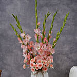 Gladiolus And Roses In A Premium Vase