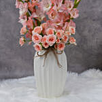 Gladiolus And Roses In A Premium Vase