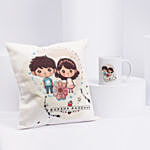 Happy Raksha Bandhan Cushion N Mug Combo