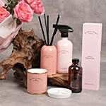 Wallace & CO Rose Geranium Gift Set with flower bouquet