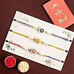 Set Of 3 Rakhi Wishes Combo