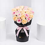 Peach and Pink Roses Sleeve Bouquet