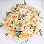 Peach Roses Table Centerpiece Flowers