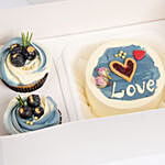 Heartfelt Bento Cake N Cupcake Duo