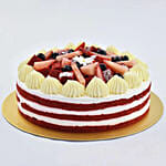 Red Velvet Cake with Fresh Fruit 8 Portion