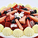 Red Velvet Cake with Fresh Fruit 8 Portion