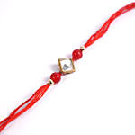 Red Thread Square Design Rakhi