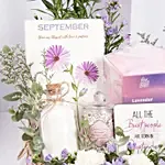 September Birthday Aster Flower Gift Hamper