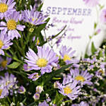 September Birthday Aster Flowers in Vase