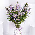 September Birthday Aster Flowers Vase